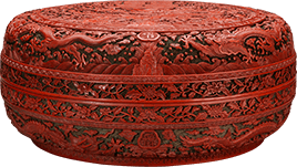 剔红漆飞龙宴盒