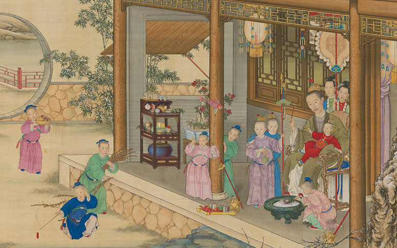 清人绘
《乾隆帝朝岁行乐图》