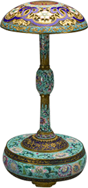 画珐琅花卉纹冠架