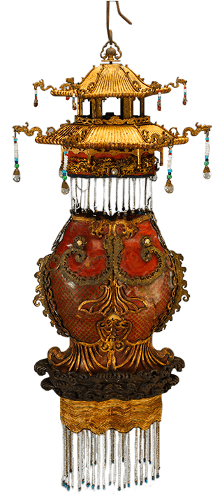 牛角双鱼式挂灯